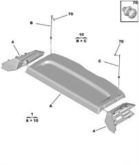 Opel Corsa F Arka Bagaj Pandizot Tutucu Klipsi  7903077159